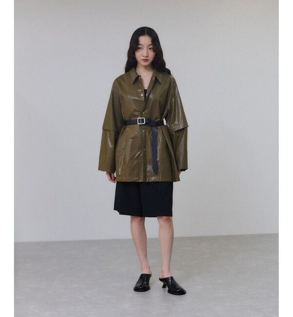 ADAM ET ROPE'「2WAYスリーブコーティングシャツブルゾン」|ブルゾン・スタジャン|