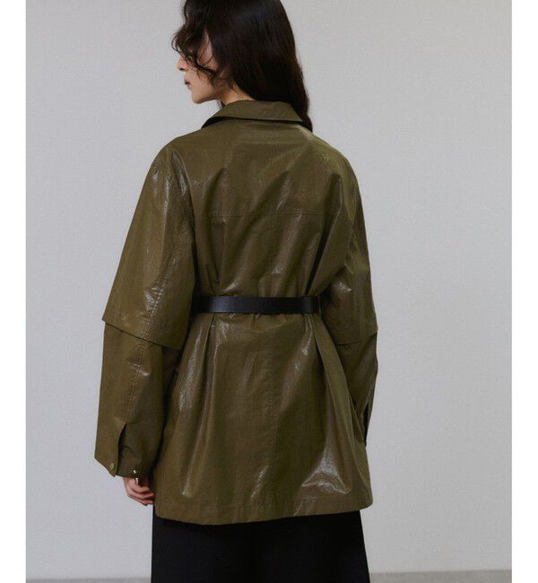 ADAM ET ROPE'「2WAYスリーブコーティングシャツブルゾン」|ブルゾン・スタジャン|