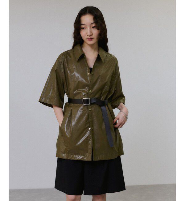 ADAM ET ROPE'「2WAYスリーブコーティングシャツブルゾン」|ブルゾン・スタジャン|