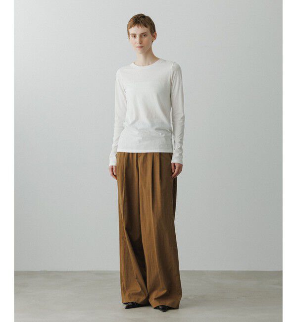 ADAM ET ROPE'「【EMOELLE】サイドシームレスロンT」|Tシャツ・カットソー|