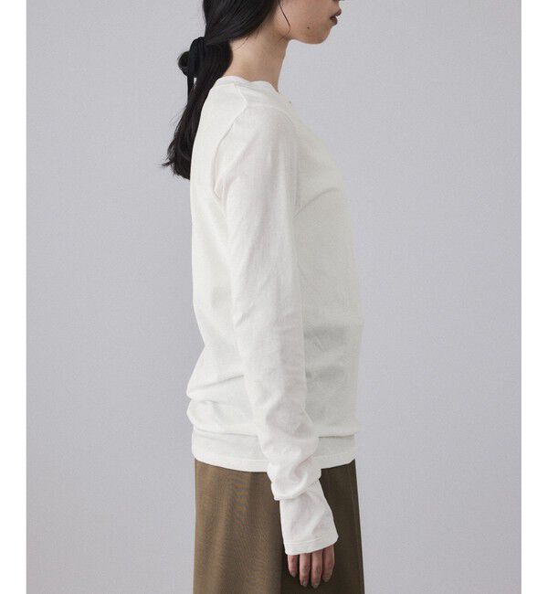 ADAM ET ROPE'「【EMOELLE】サイドシームレスロンT」|Tシャツ・カットソー|