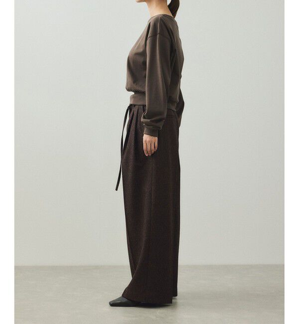 ADAM ET ROPE'「【EMOELLE】へリンボーンワイドパンツ」|チノ|