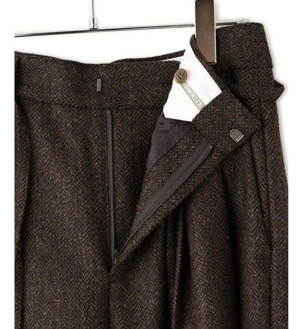 ADAM ET ROPE'「【EMOELLE】へリンボーンワイドパンツ」|チノ|