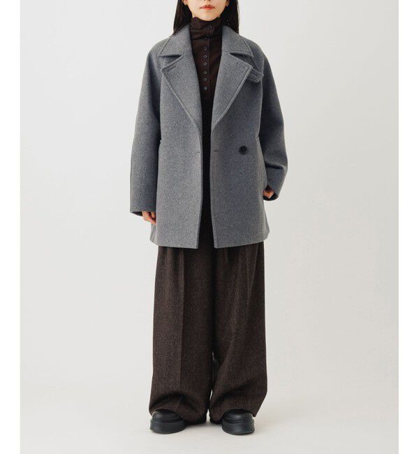 ADAM ET ROPE'「【EMOELLE】へリンボーンワイドパンツ」|チノ|