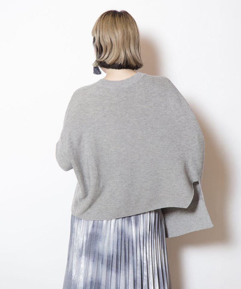  「2WAYアシンメトリーニットプルオーバー」|ニット・セーター|