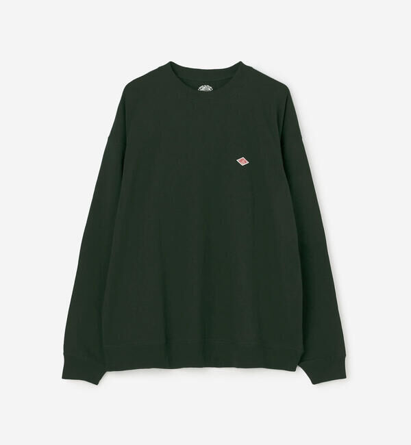 DANTON「DANTON | クルーネック 長袖スウェットTシャツ MEN」|Tシャツ・カットソー|DKGREEN