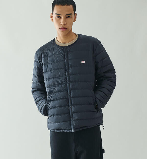 DANTON「DANTON | クルーネック インナーダウンジャケット MEN」|ダウン|BLACK
