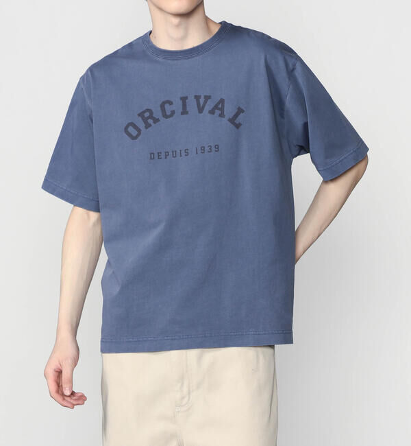 ORCIVAL「ORCIVAL | ジャージーニット プリントTシャツ MEN」|Tシャツ・カットソー|NAVY