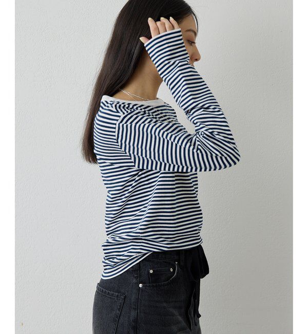 THE PAUSE「【THE PAUSE】ボーダーロンTEE」|Tシャツ・カットソー|