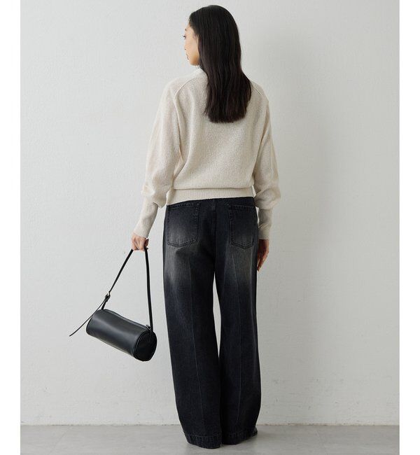  「Vネックペーパーヤーンカーディガン」|ニット・セーター|