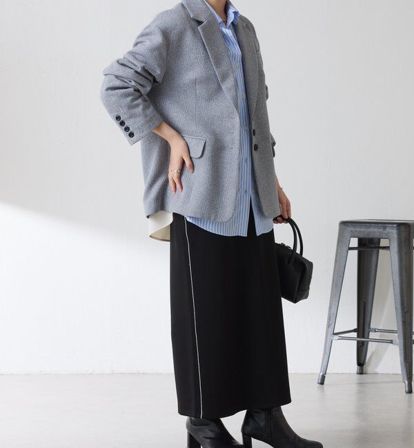  「【伸縮性◎】サイドラメダンボールタイトスカート/セレモニー」|スカート|