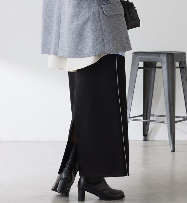  「【伸縮性◎】サイドラメダンボールタイトスカート/セレモニー」|スカート|