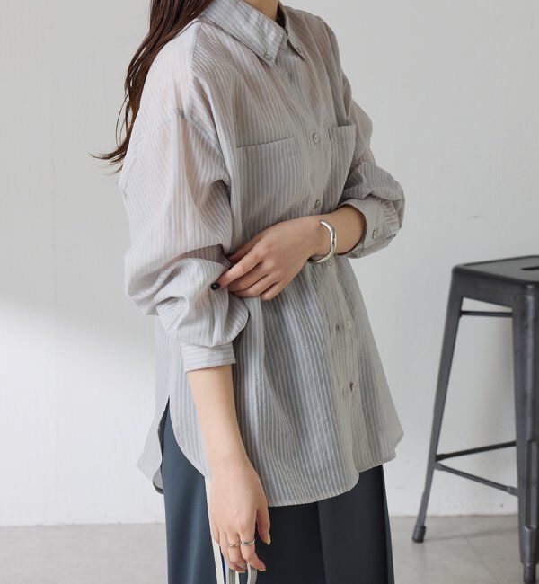  「シアーストライプシャツ」|シャツ・ブラウス|