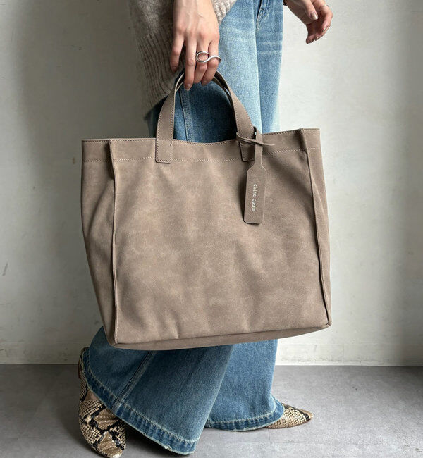  「【WEB限定】スエードPUショッパートート」|トートバッグ|