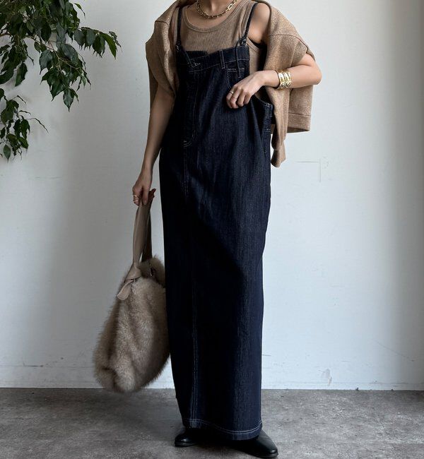  「【WEB限定】デニムジャンスカ」|ワンピース|