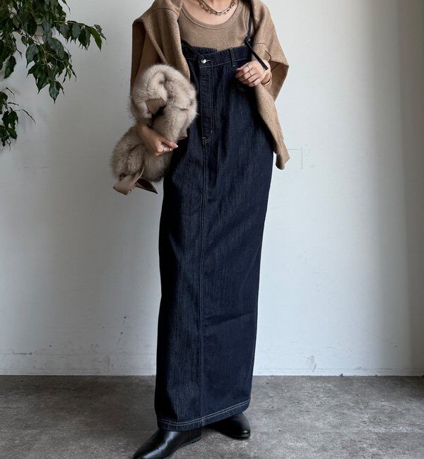  「【WEB限定】デニムジャンスカ」|ワンピース|