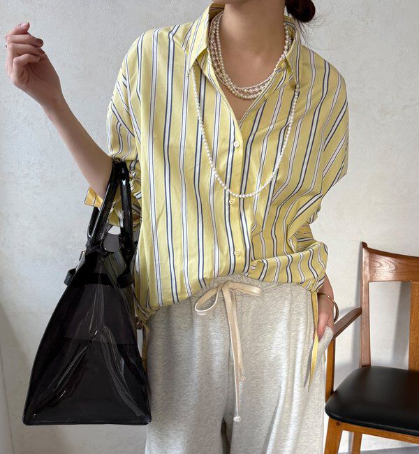  「【WEB限定】クレイジーパターンストライプシャツ」|シャツ・ブラウス|