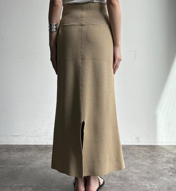  「【セットアップ可能】ハニカムワッフル編みニットスカート」|スカート|