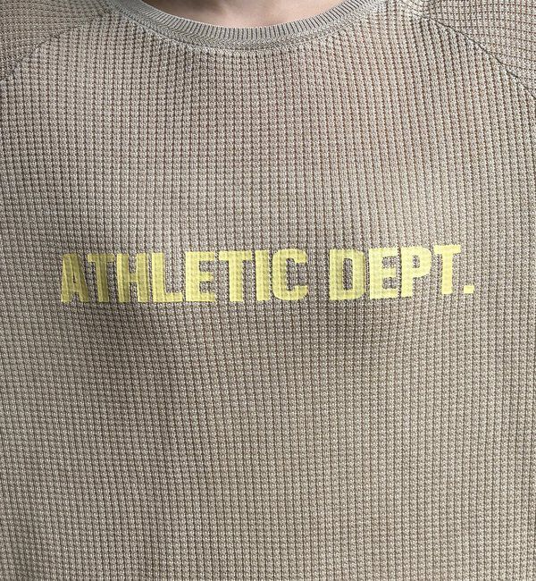  「【セットアップ可能】ワッフル編みロゴプリントニット」|ニット・セーター|