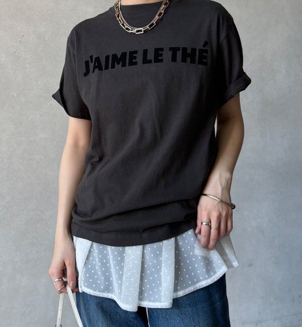  「【WEB限定】ドットチュールノースリチュニック」|Tシャツ・カットソー|