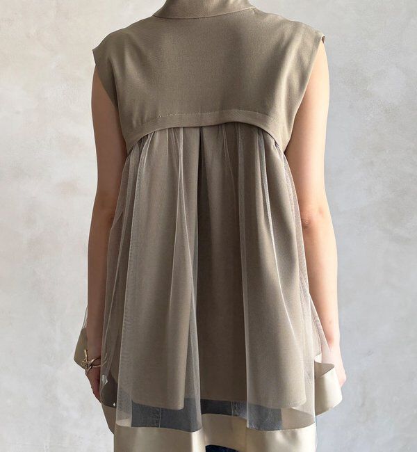  「【WEB限定】バックチュール重ねベスト」|ベスト・ジレ|