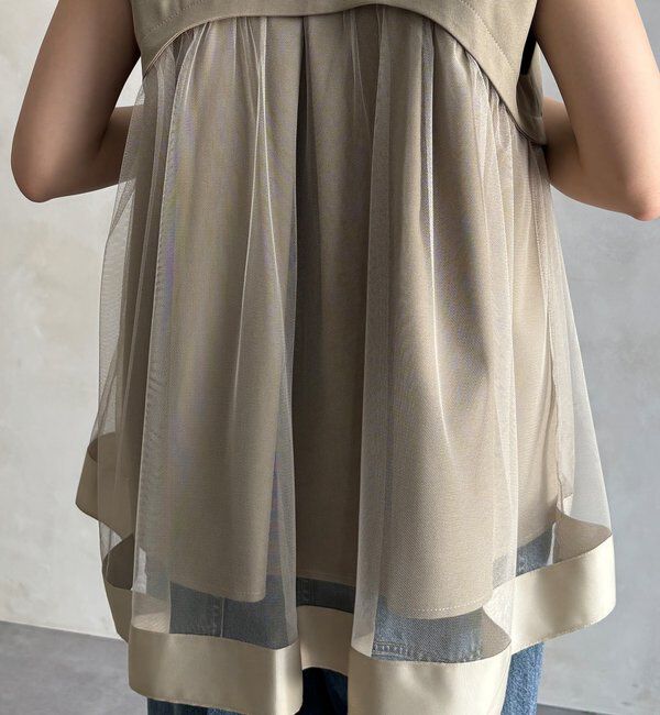  「【WEB限定】バックチュール重ねベスト」|ベスト・ジレ|