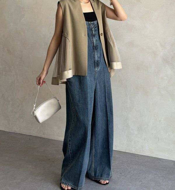  「【WEB限定】バックチュール重ねベスト」|ベスト・ジレ|