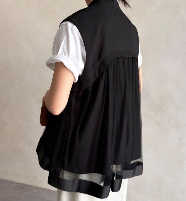  「【WEB限定】バックチュール重ねベスト」|ベスト・ジレ|