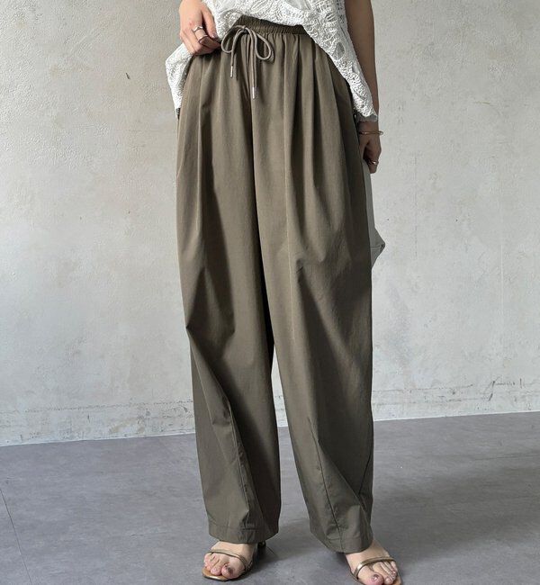  「【WEB限定】ライトストレッチクロスタックイージーパンツ」|チノ|