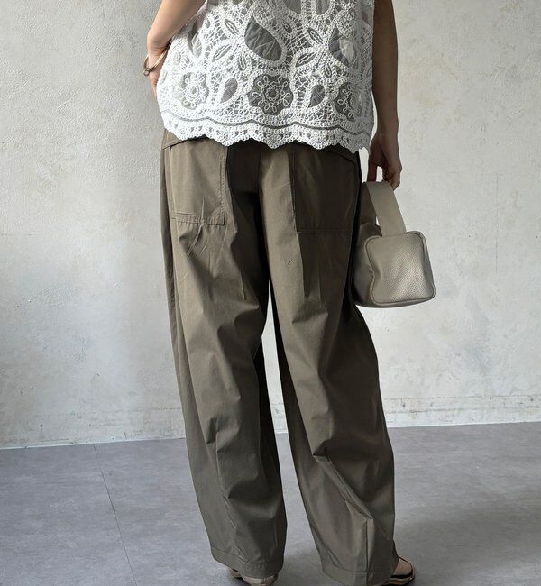  「【WEB限定】ライトストレッチクロスタックイージーパンツ」|チノ|