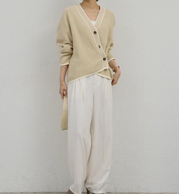  「【ガランテ名品】ライトジャージーワイドパンツ」|チノ|