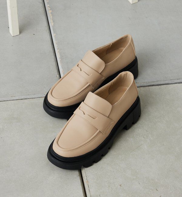  「【2.718】タンクソールローファー」|その他|ベージュ