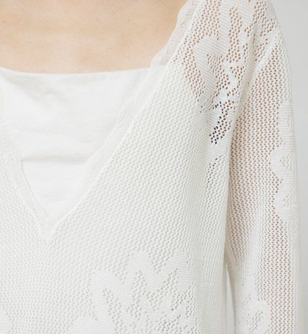  「【手洗い可】メッシュニットドレス」|ワンピース|