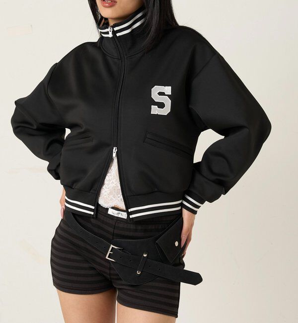  「Sロゴコンパクトトラックジャケット」|ブルゾン・スタジャン|