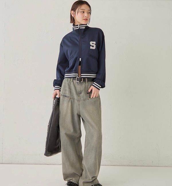  「Sロゴコンパクトトラックジャケット」|ブルゾン・スタジャン|