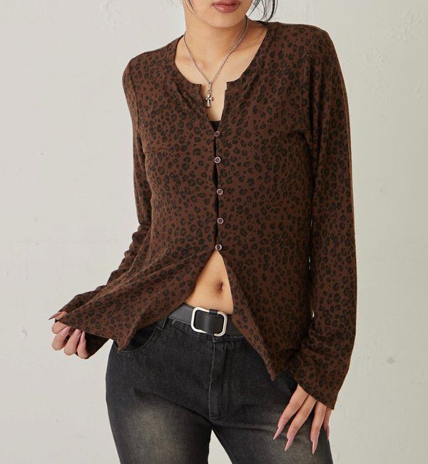  「アソートナローカーディガン」|Tシャツ・カットソー|ダークブラウン