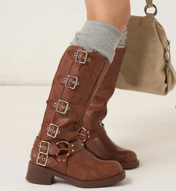  「ベルテッドロングブーツ」|ロングブーツ|