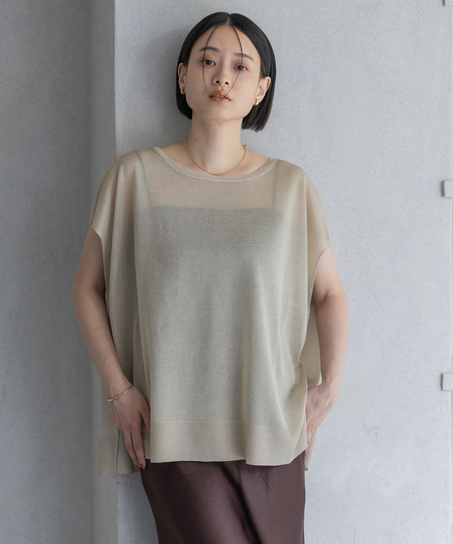 A part by 「【WEB限定】ラメシアーノースリニットプルオーバー」|ニット・セーター|