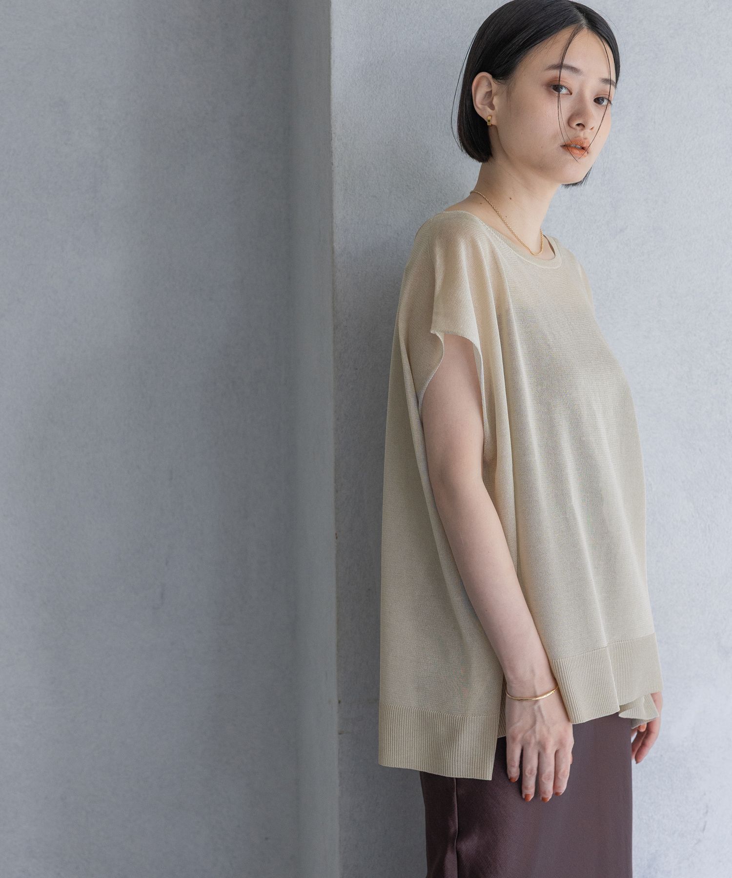 A part by 「【WEB限定】ラメシアーノースリニットプルオーバー」|ニット・セーター|