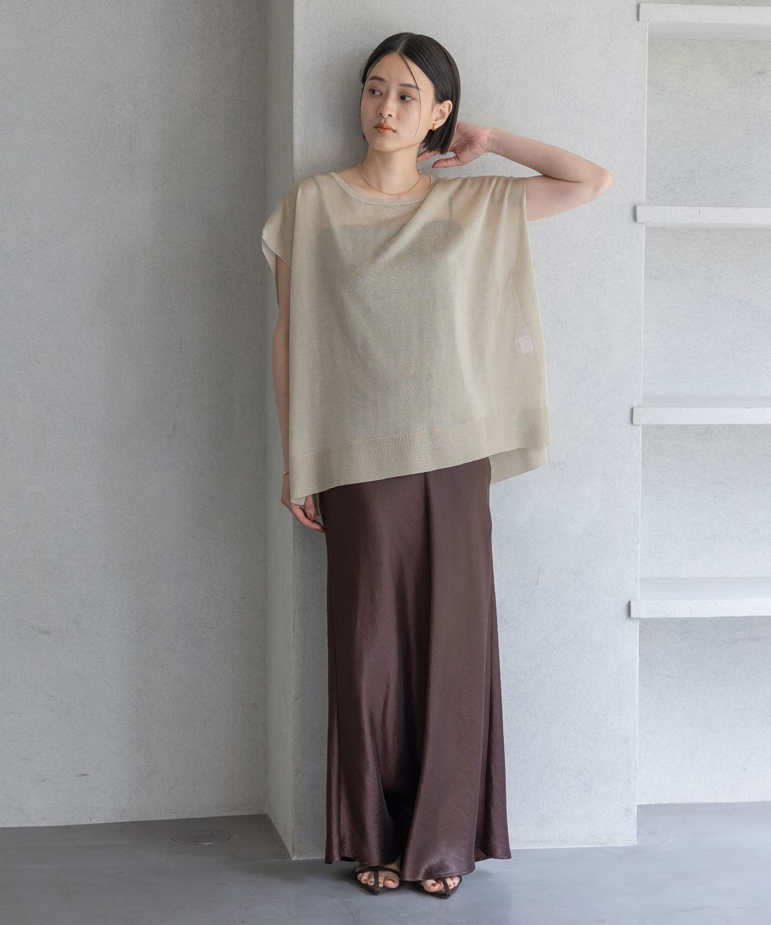 A part by 「【WEB限定】ラメシアーノースリニットプルオーバー」|ニット・セーター|