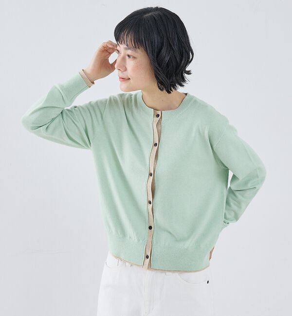 collex「バイカラーコンパクトカーディガン」|カーディガン|