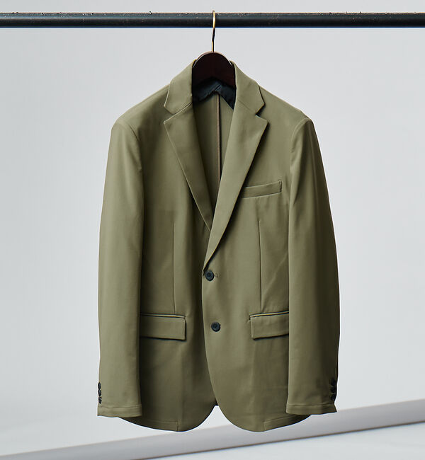 ABAHOUSE「【セットアップ対応/SOLOTEX】4WAYストレッチ ジャケット」|テーラードジャケット|カーキ