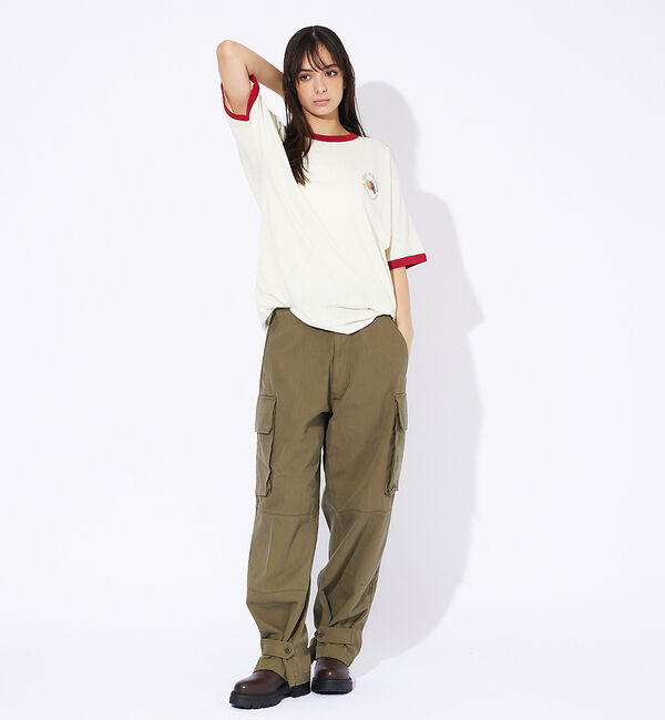 ABAHOUSE「【FRUIT OF THE LOOM】リンガー クルーネック ショートスリーブ」|Tシャツ・カットソー|