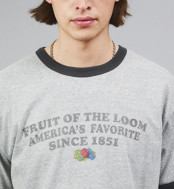 ABAHOUSE「【FRUIT OF THE LOOM】リンガー クルーネック ショートスリーブ」|Tシャツ・カットソー|