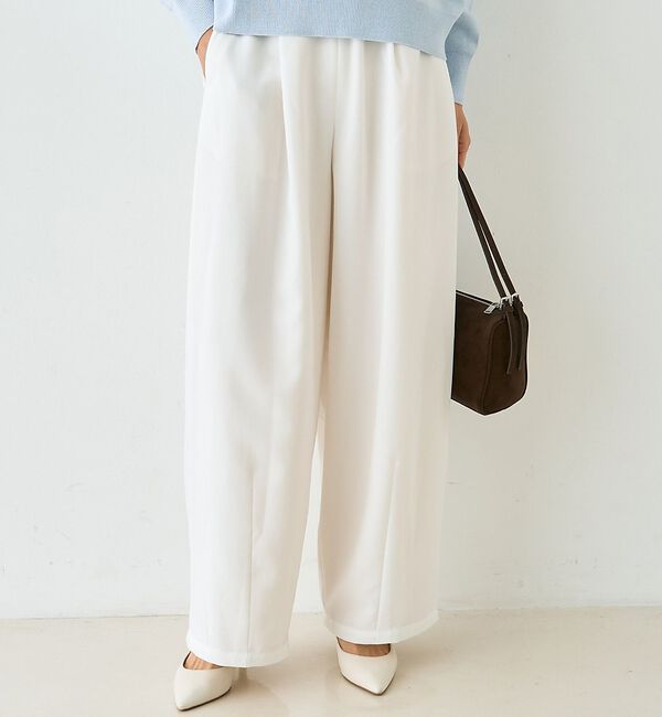 Rouge vif「タックイージー コクーンパンツ」|その他|オフホワイト