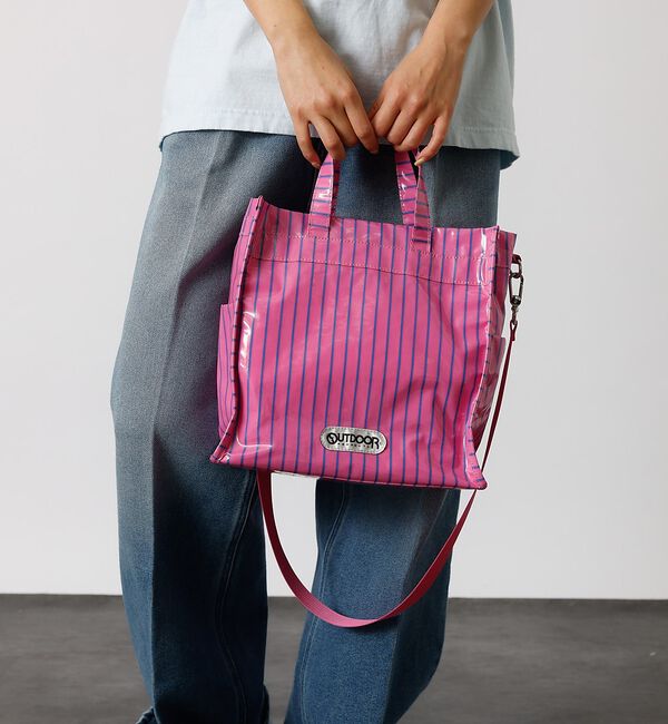 Rouge vif「【OUTDOOR PRODUCTS / アウトドアプロダクツ】Stripe2wa」|ショルダー・メッセンジャー|ピンク