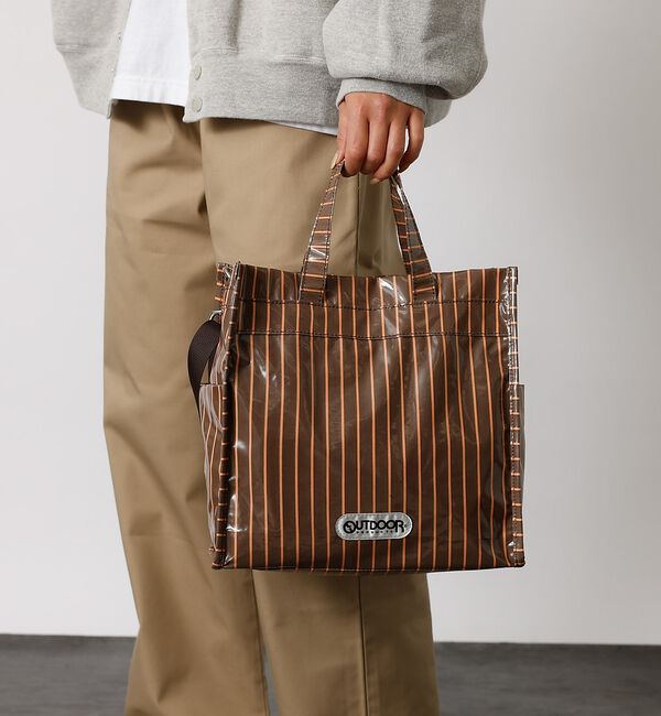 Rouge vif「【OUTDOOR PRODUCTS / アウトドアプロダクツ】Stripe2wa」|ショルダー・メッセンジャー|ブラウン