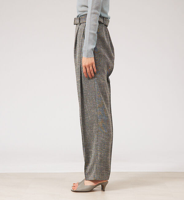 qualite「【セットアップ対応】ブライトツイードベルトパンツ」|その他|