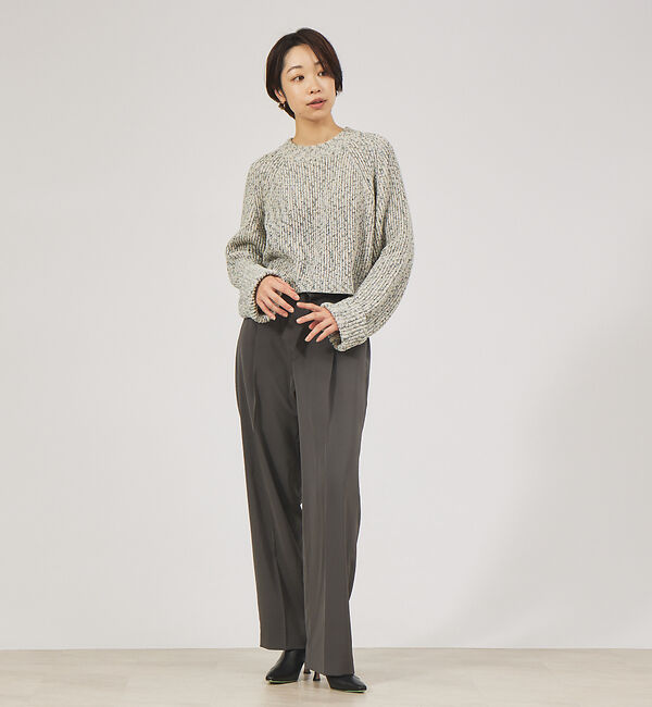 qualite「【セットアップ対応】ダルサテンワイドパンツ」|その他|