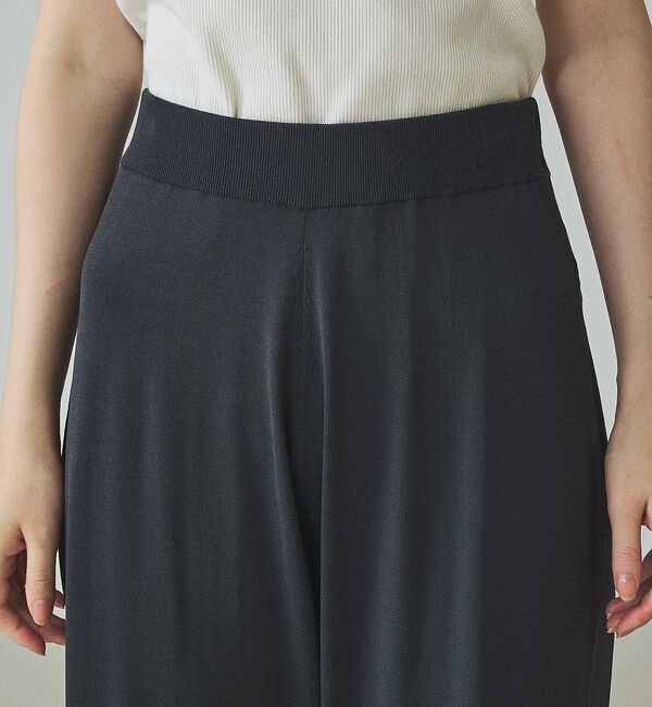 qualite「【接触冷感・セットアップ対応】レーヨンストレッチニットパンツ」|その他|